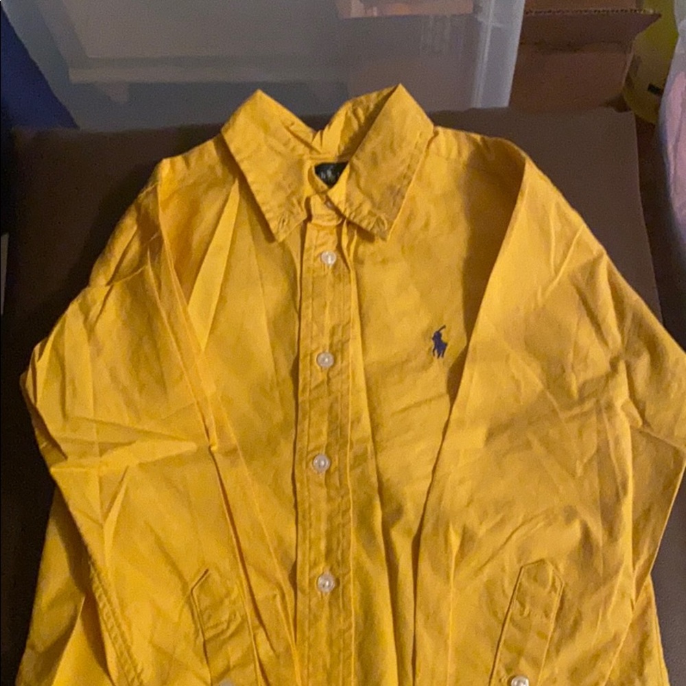 Yellow Button down Ralph Lauren shirt
